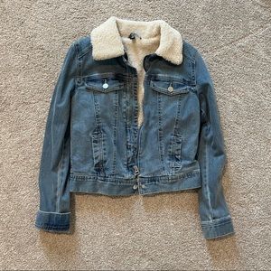 H&M Sherpa Lined Jean Jacket